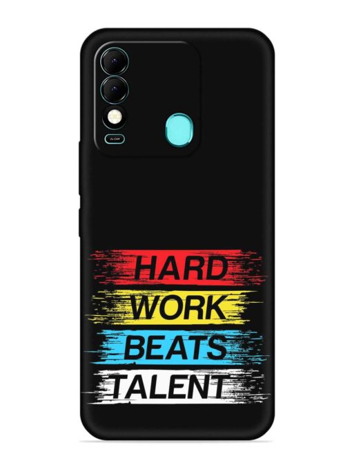 Hard Work Beats Embossed Soft Silicone Case for Tecno Spark 8 Zapvi