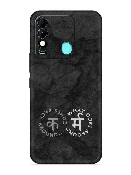 Karma Hindi Word Embossed Soft Silicone Case for Tecno Spark 8 Zapvi