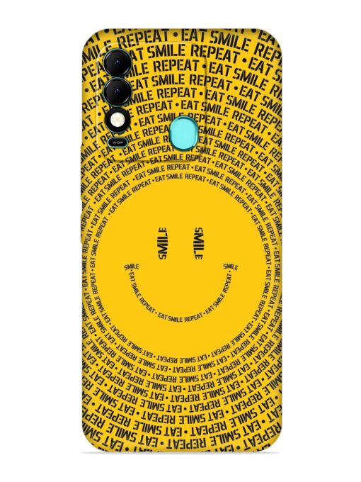 Smiley Embossed Soft Silicone Case for Tecno Spark 8 Zapvi