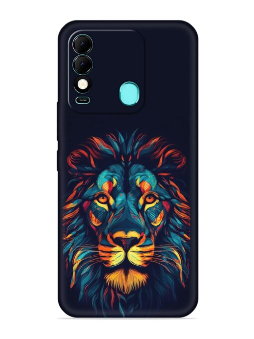 Colorful Lion Embossed Soft Silicone Case for Tecno Spark 8 Zapvi