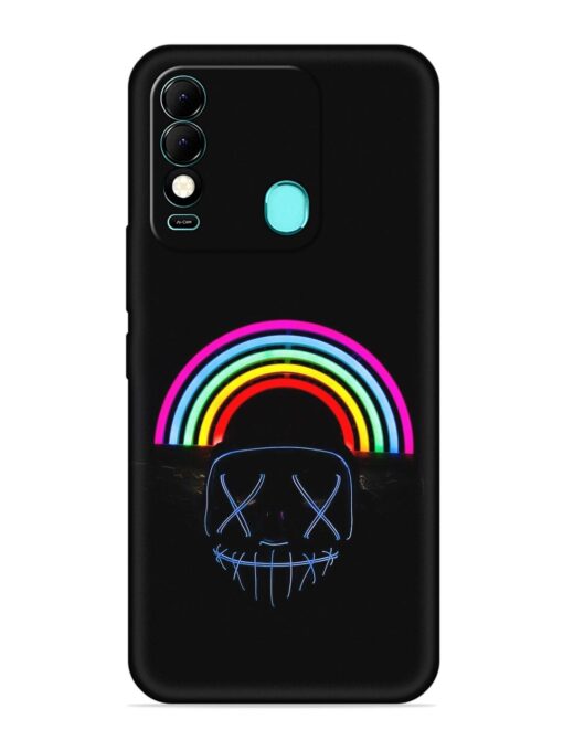 Mask Rainbow Embossed Soft Silicone Case for Tecno Spark 8 Zapvi