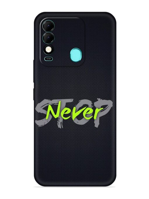 Never Stop Embossed Soft Silicone Case for Tecno Spark 8 Zapvi