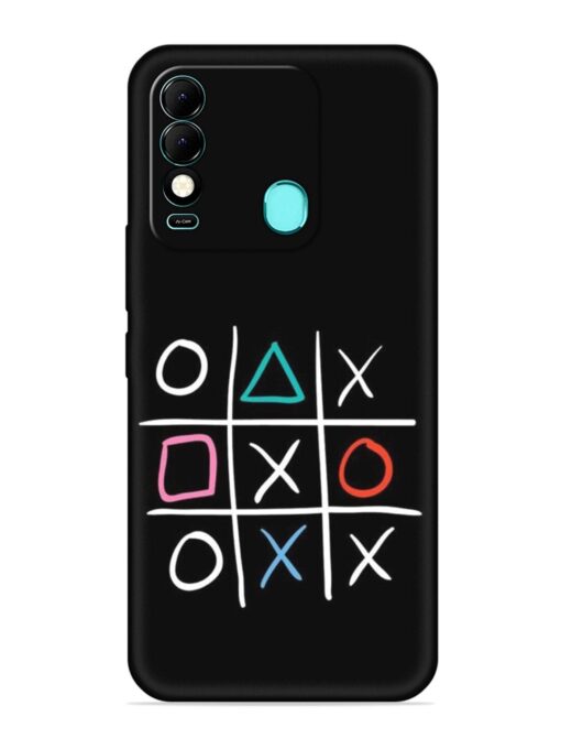 Super Neon Tic-Tac-Toe Embossed Soft Silicone Case for Tecno Spark 8 Zapvi