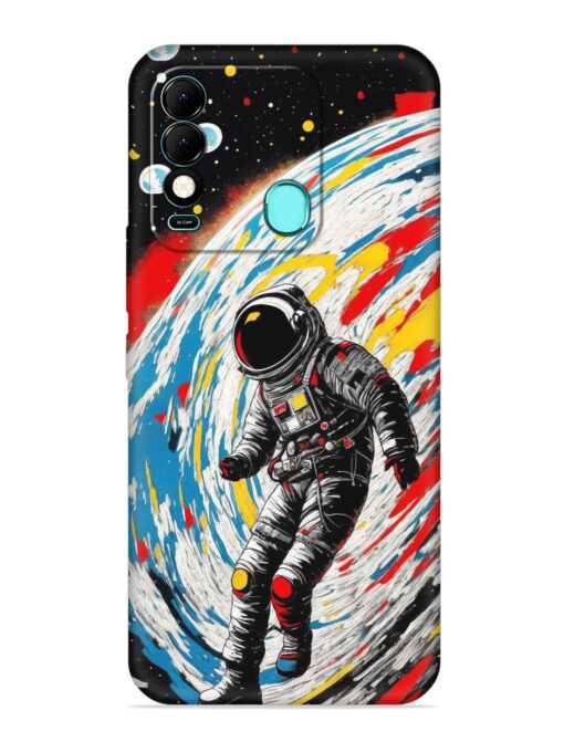 Astronaut Art Embossed Soft Silicone Case for Tecno Spark 8 Zapvi