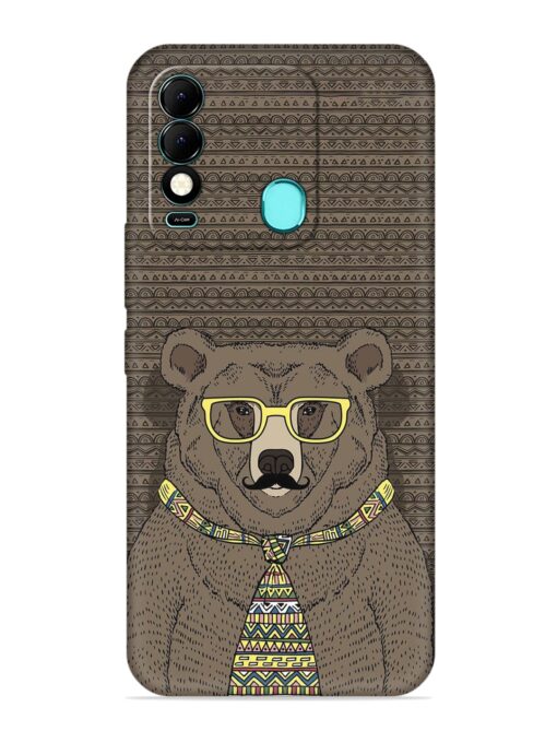 Grizzly Bear Embossed Soft Silicone Case for Tecno Spark 8 Zapvi