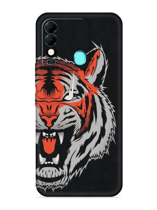 Tiger Aggression Embossed Soft Silicone Case for Tecno Spark 8 Zapvi