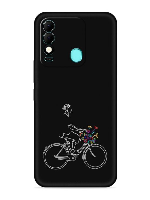 Minimalist Cycle Art Embossed Soft Silicone Case for Tecno Spark 8 Zapvi