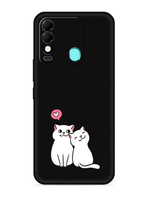 Cute Loving Cats Embossed Soft Silicone Case for Tecno Spark 8 Zapvi