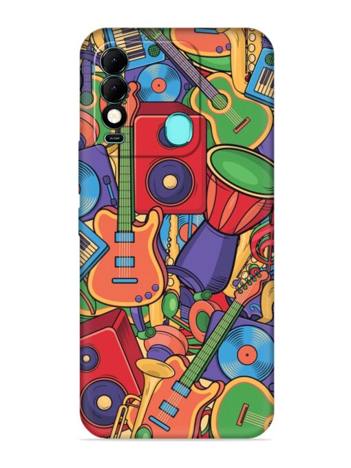 Colorful Music Art Embossed Soft Silicone Case for Tecno Spark 8 Zapvi