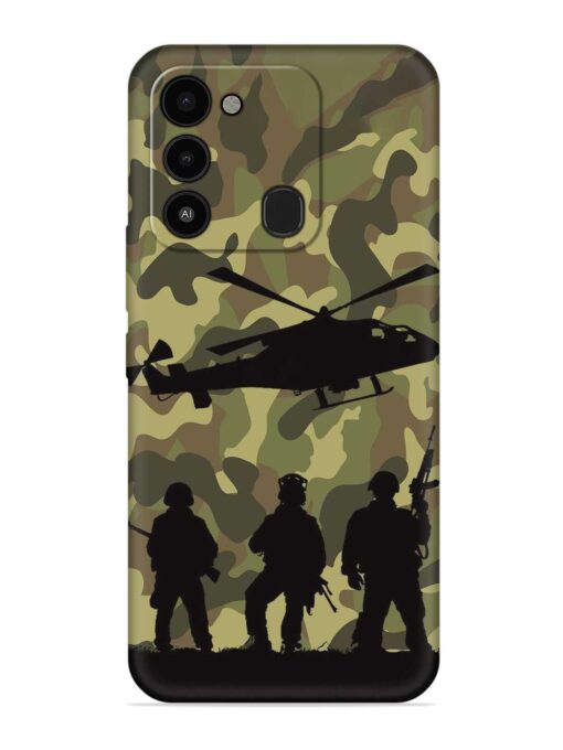 Army Heros Embossed Soft Silicone Case for Tecno Spark 8C