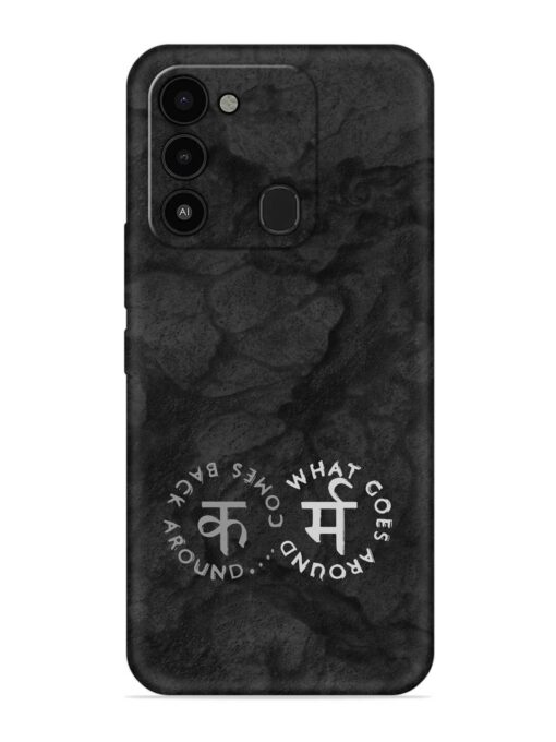 Karma Hindi Word Embossed Soft Silicone Case for Tecno Spark 8C Zapvi