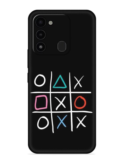 Super Neon Tic-Tac-Toe Embossed Soft Silicone Case for Tecno Spark 8C