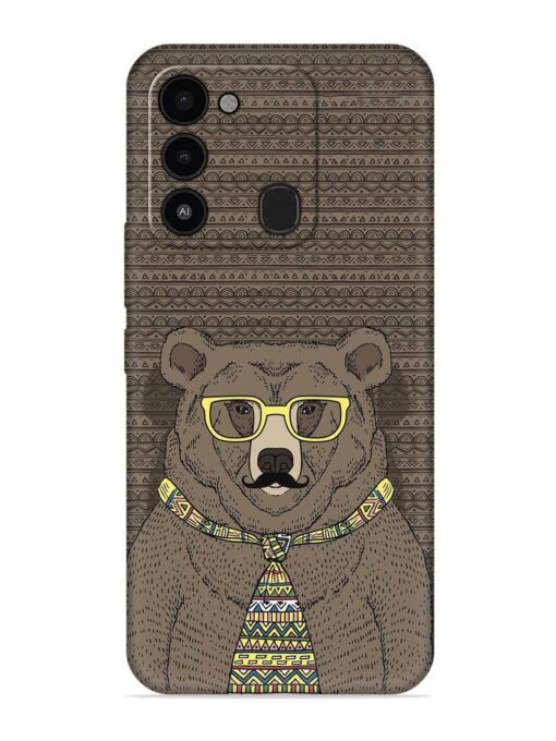 Grizzly Bear Embossed Soft Silicone Case for Tecno Spark 8C