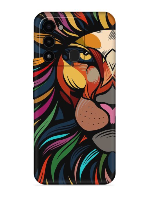 Trippy Lion Art Embossed Soft Silicone Case for Tecno Spark 8C Zapvi