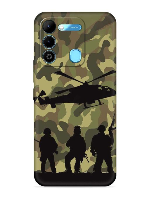 Army Heros Embossed Soft Silicone Case for Tecno Spark 9 Zapvi