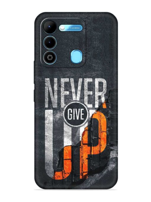 Never Give Up Embossed Soft Silicone Case for Tecno Spark 9 Zapvi