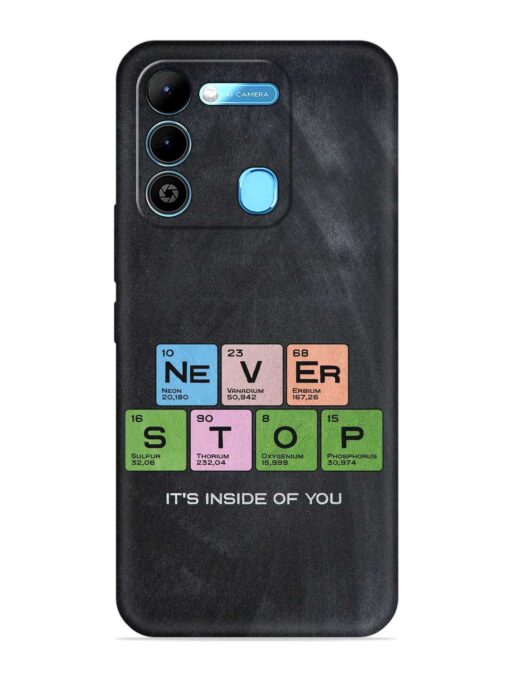 Never Stop It'S Inside Of You Embossed Soft Silicone Case for Tecno Spark 9 Zapvi