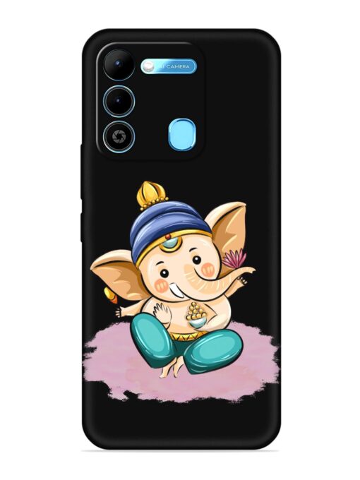 Bal Ganesh Vector Art Embossed Soft Silicone Case for Tecno Spark 9