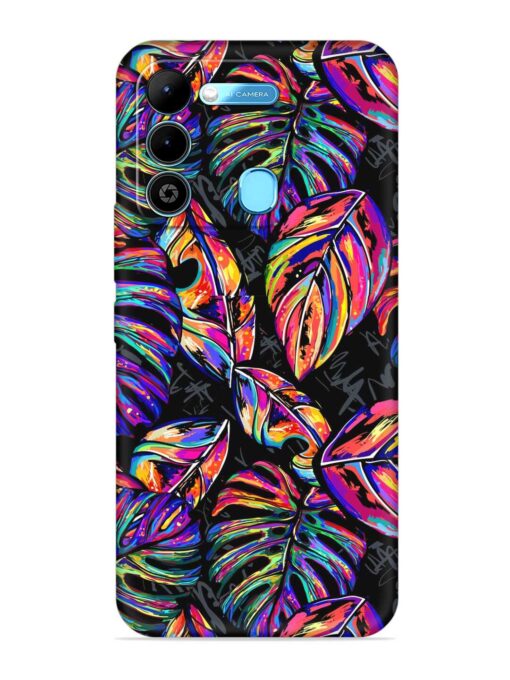 Tropical Seamless Vector Embossed Soft Silicone Case for Tecno Spark 9