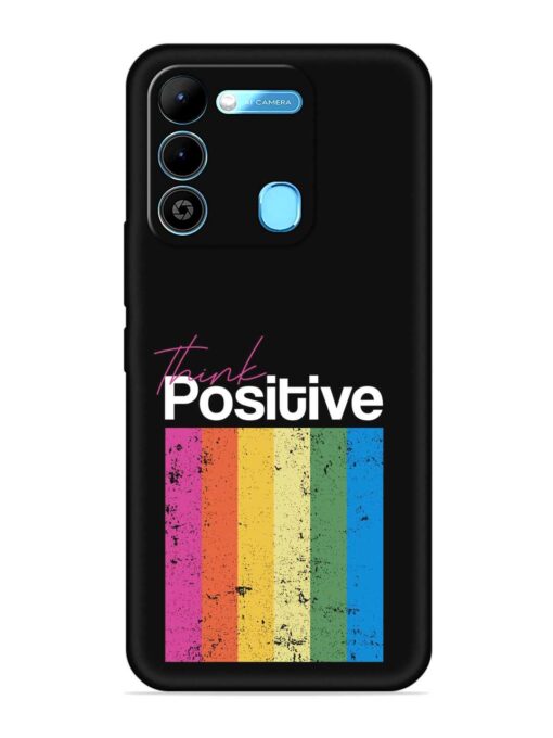 Think Positive Typography Embossed Soft Silicone Case for Tecno Spark 9