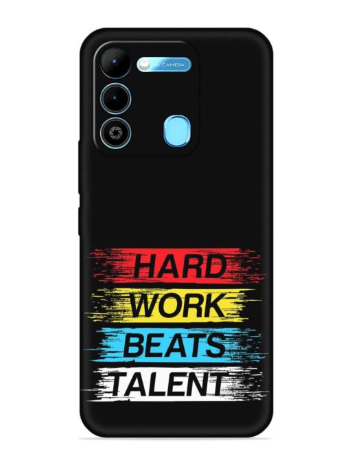 Hard Work Beats Embossed Soft Silicone Case for Tecno Spark 9 Zapvi