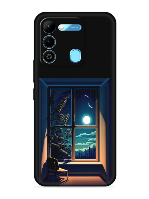 Night View At Window Embossed Soft Silicone Case for Tecno Spark 9 Zapvi