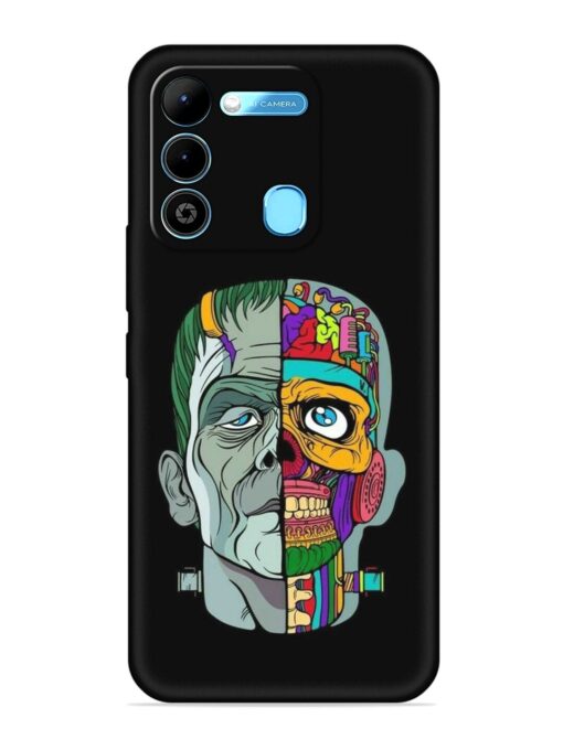 Men Vs Skull Embossed Soft Silicone Case for Tecno Spark 9 Zapvi