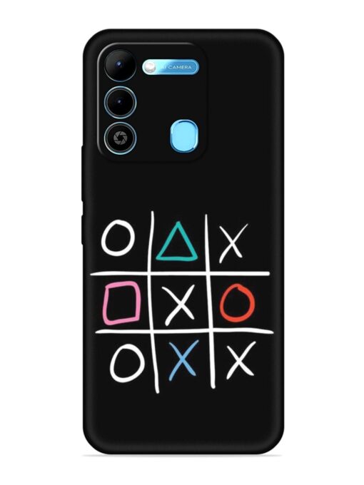 Super Neon Tic-Tac-Toe Embossed Soft Silicone Case for Tecno Spark 9