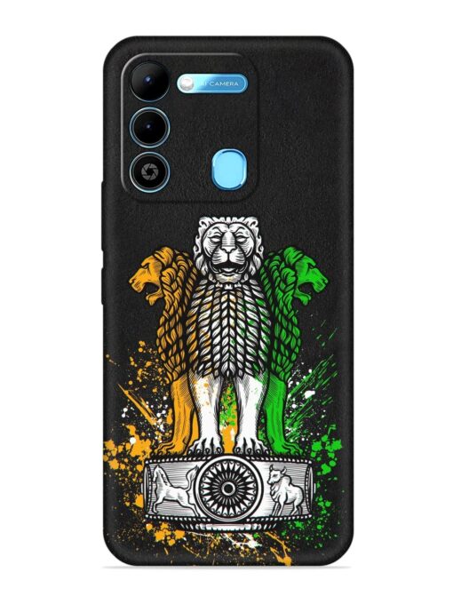 Pillars Of Ashoka Embossed Soft Silicone Case for Tecno Spark 9