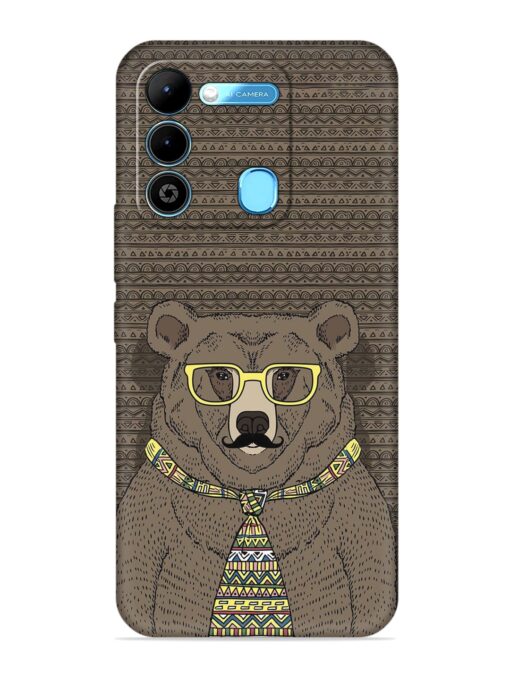 Grizzly Bear Embossed Soft Silicone Case for Tecno Spark 9 Zapvi