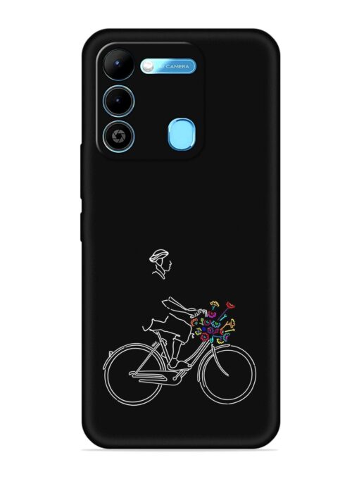 Minimalist Cycle Art Embossed Soft Silicone Case for Tecno Spark 9 Zapvi