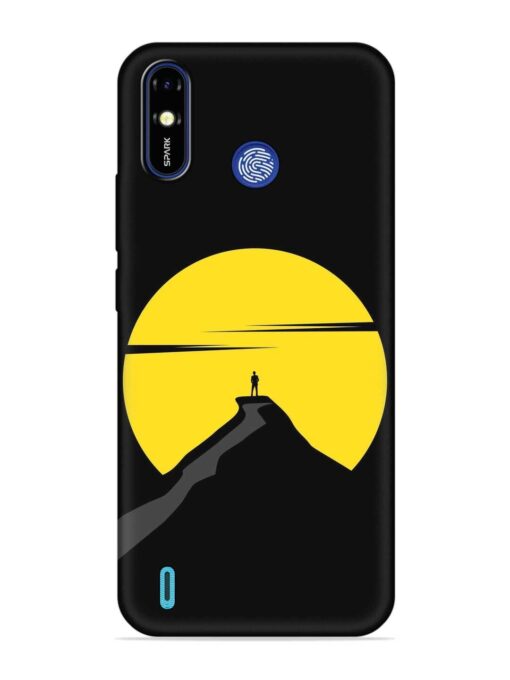 Black Ultra Vector Embossed Soft Silicone Case for Tecno Spark Go (2019)