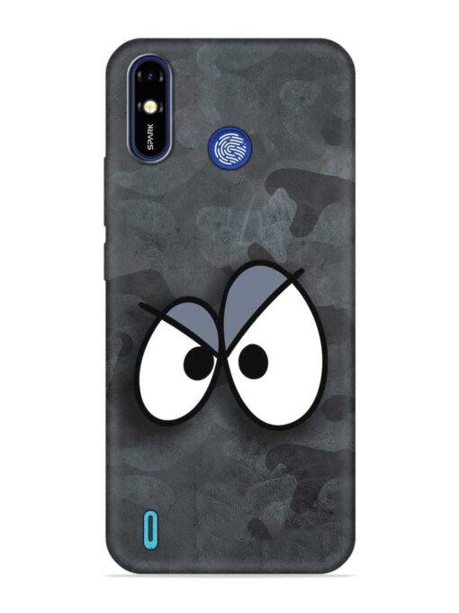 Big Eyes Night Mode Embossed Soft Silicone Case for Tecno Spark Go (2019) Zapvi