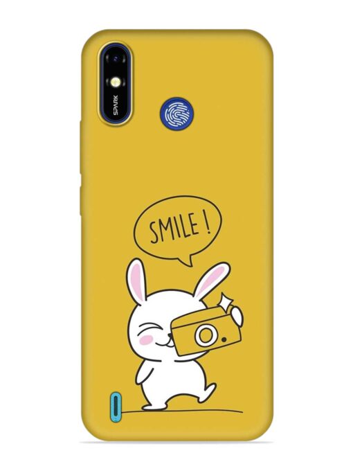 Hey Smile Please Embossed Soft Silicone Case for Tecno Spark Go (2019) Zapvi