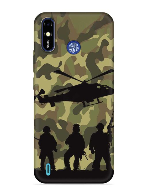 Army Heros Embossed Soft Silicone Case for Tecno Spark Go (2019) Zapvi