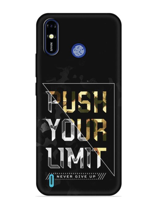 Push Your Limits Embossed Soft Silicone Case for Tecno Spark Go (2019) Zapvi