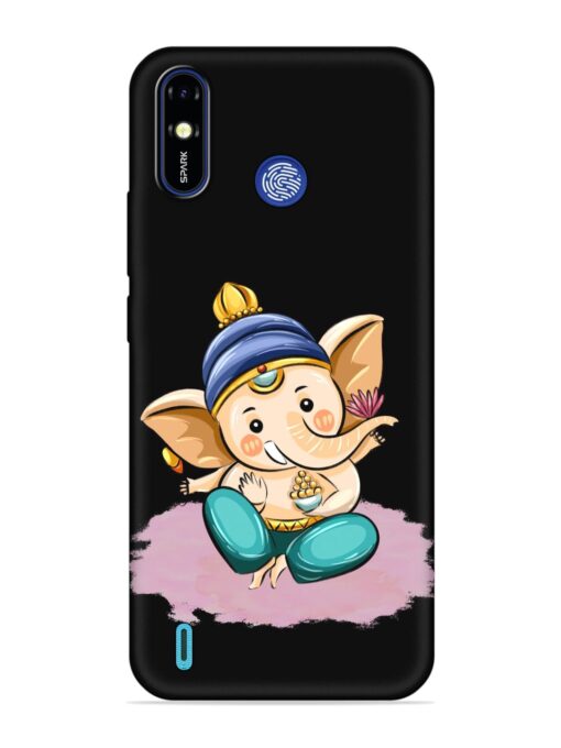 Bal Ganesh Vector Art Embossed Soft Silicone Case for Tecno Spark Go (2019) Zapvi