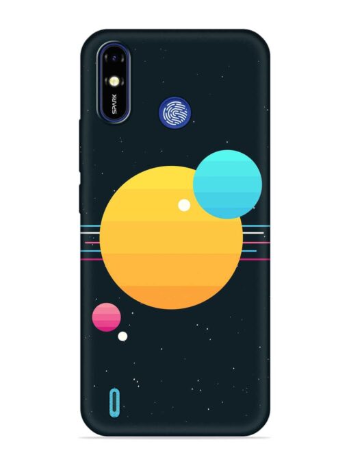 Round Vector Art Embossed Soft Silicone Case for Tecno Spark Go (2019) Zapvi