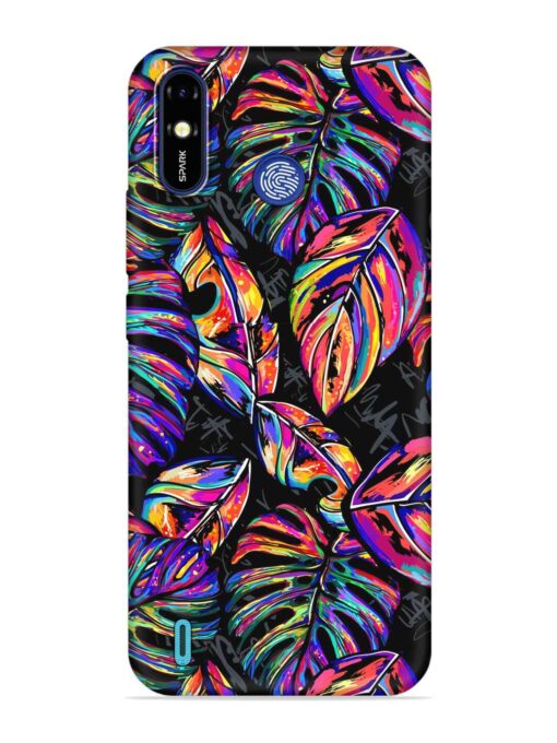 Tropical Seamless Vector Embossed Soft Silicone Case for Tecno Spark Go (2019) Zapvi