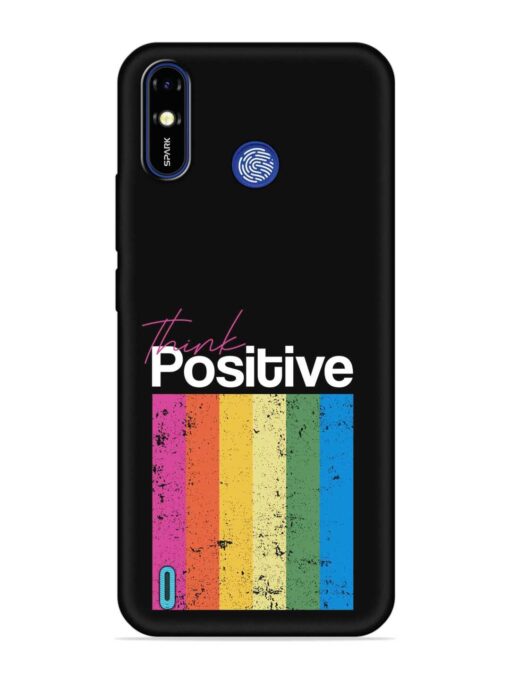 Think Positive Typography Embossed Soft Silicone Case for Tecno Spark Go (2019)