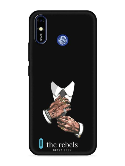 Rebels Slogan Man Embossed Soft Silicone Case for Tecno Spark Go (2019)