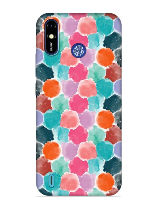 Colorful Seamless Pattern Embossed Soft Silicone Case for Tecno Spark Go (2019)