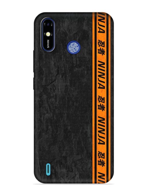 Ninja Srtips Embossed Soft Silicone Case for Tecno Spark Go (2019) Zapvi