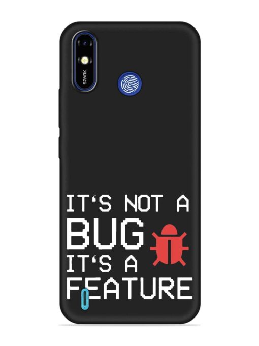 Not Bug Feature Embossed Soft Silicone Case for Tecno Spark Go (2019)