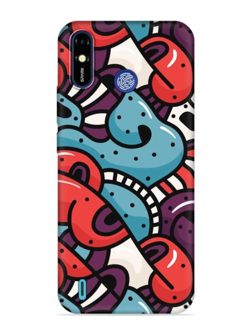 Seamless Backdrop Colorful Embossed Soft Silicone Case for Tecno Spark Go (2019)