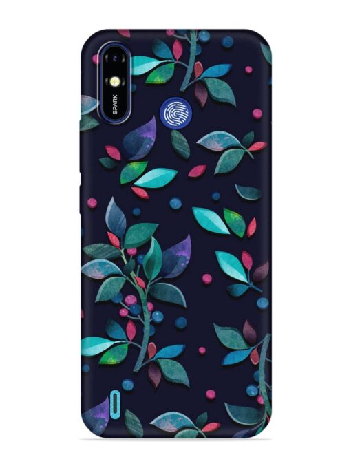 Decorative Watercolor Flower Embossed Soft Silicone Case for Tecno Spark Go (2019) Zapvi