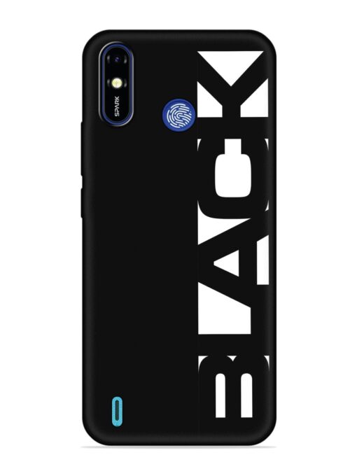 Black Typo Embossed Soft Silicone Case for Tecno Spark Go (2019)