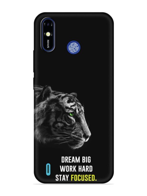 Dream Big Work Hard Embossed Soft Silicone Case for Tecno Spark Go (2019) Zapvi