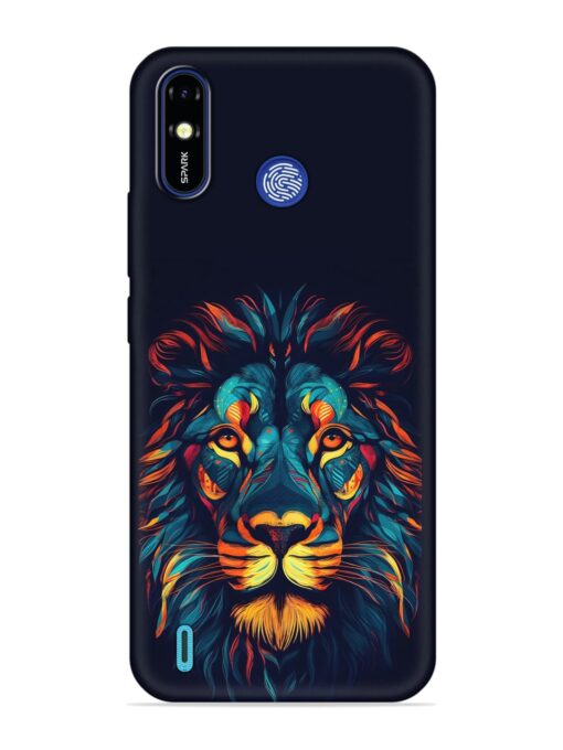 Colorful Lion Embossed Soft Silicone Case for Tecno Spark Go (2019) Zapvi