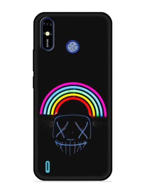 Mask Rainbow Embossed Soft Silicone Case for Tecno Spark Go (2019)